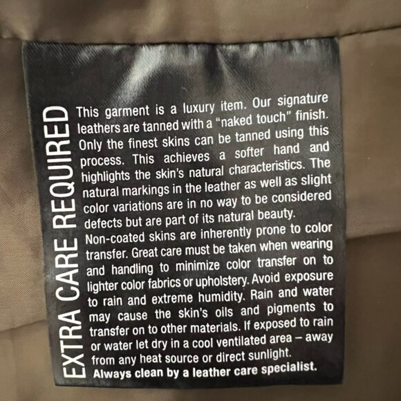 Marc New York Olive Leather Moto Jacket Zip Banded Collar Medium - Picture 9 of 16